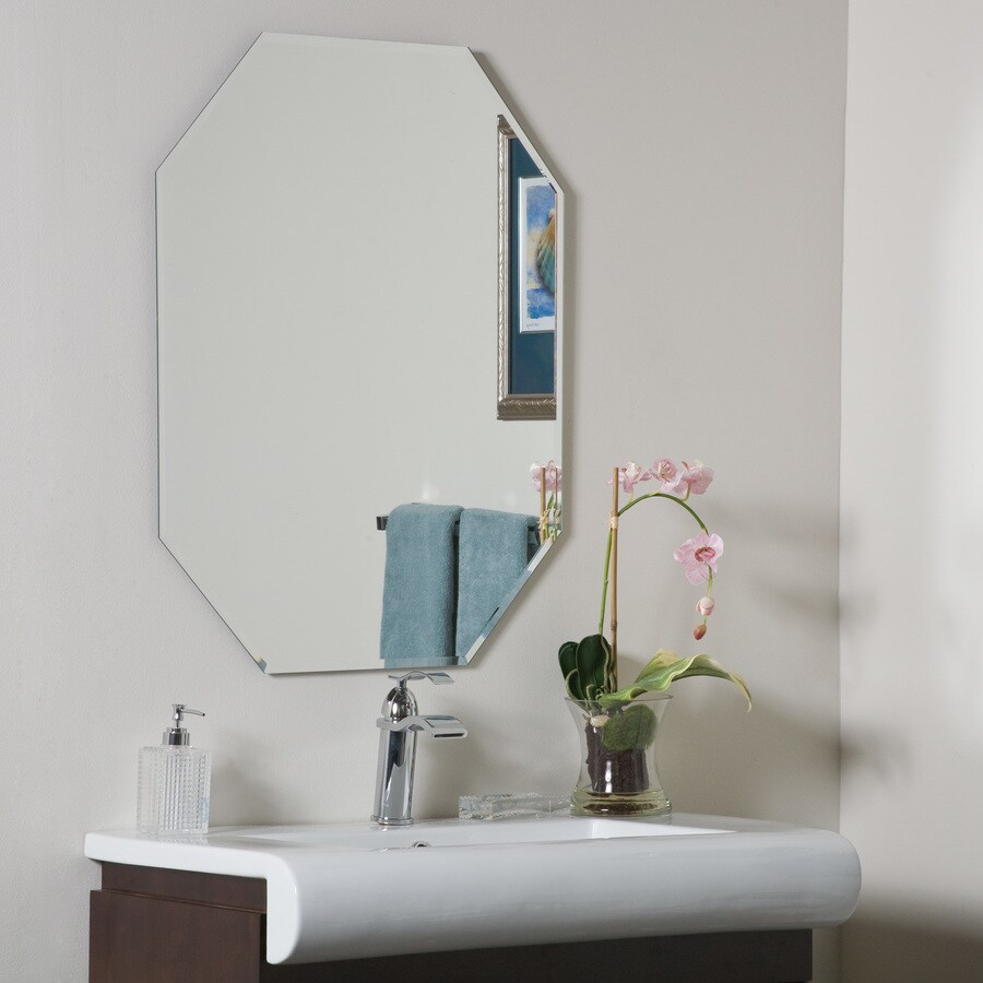 frameless bathroom mirror