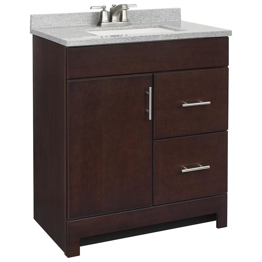 Style Selections Lagosta Java Integral Single Sink Bathroom Vanity 