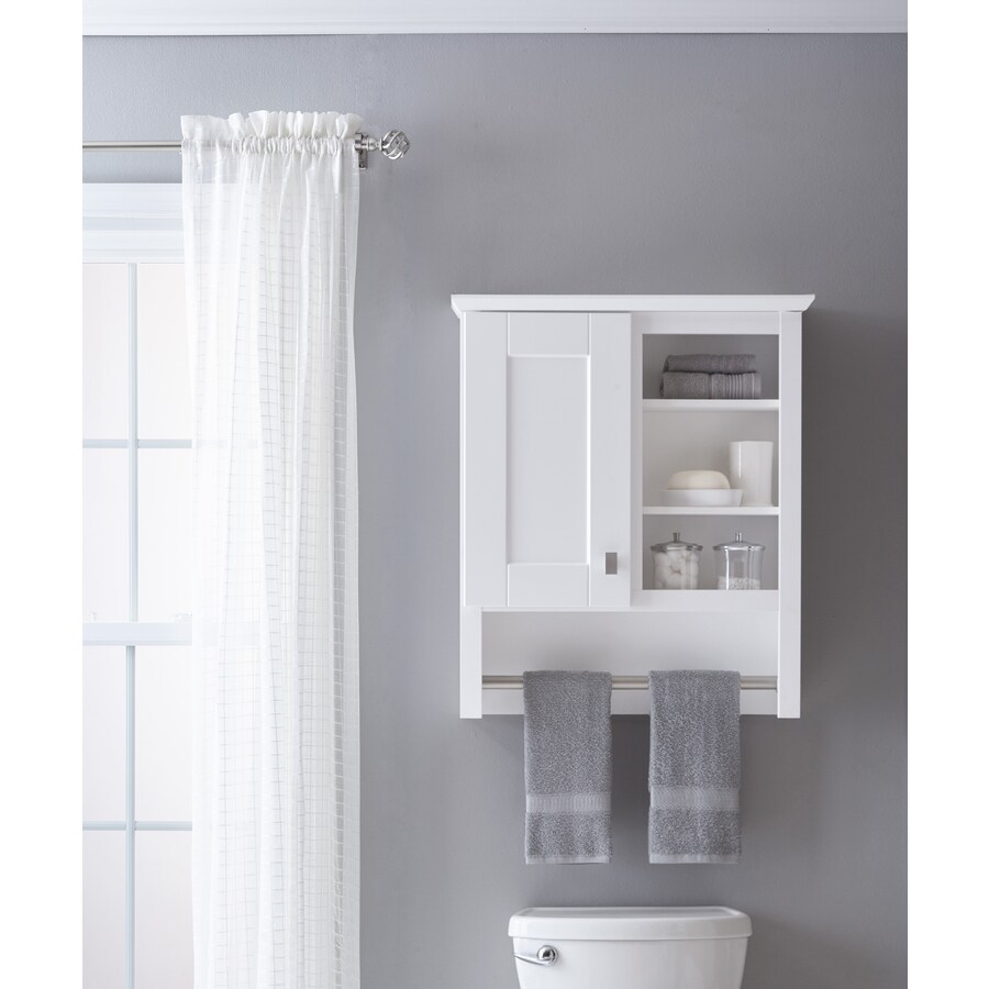 Style Selections 245 In W X 29 In H X 766 In D White Bathroom Wall