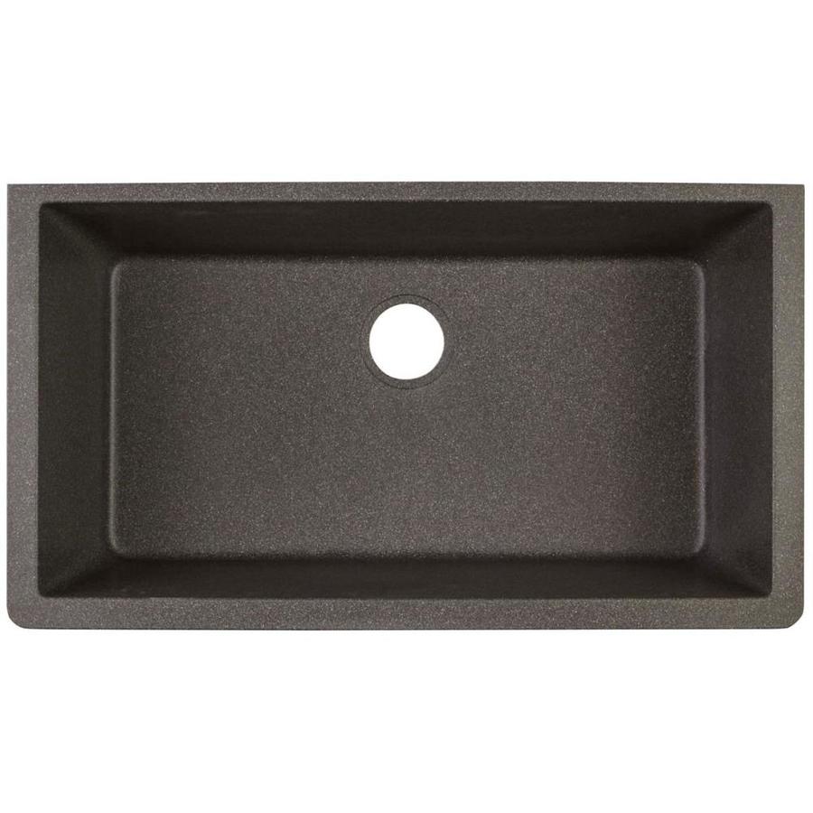 Elkay Quartz Classic 33 In X 184375 In Black Shale Single Bowl Undermount Residential Kitchen Sink In The Kitchen Sinks Department At Lowescom