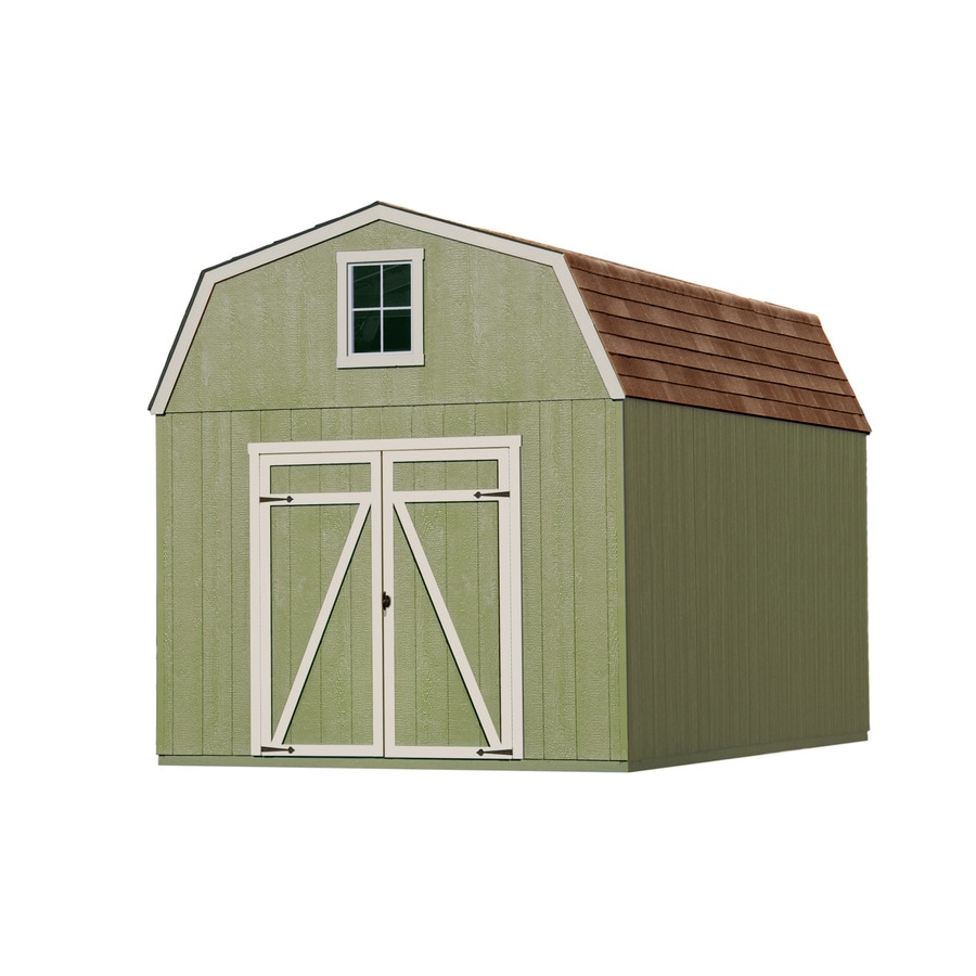 Estate Gambrel Engineered Wood Storage Shed (Common: 10-ft x 16 