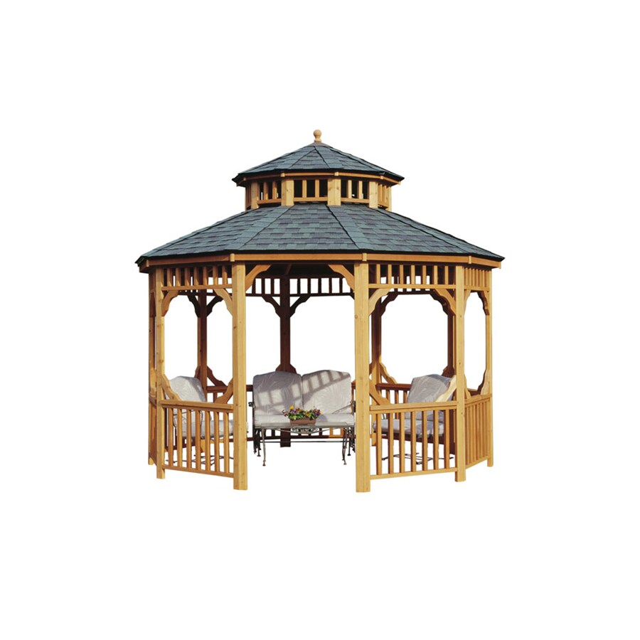 Heartland Installed Seaside 12ft Round Gazebo Without Floor At Lowes.com