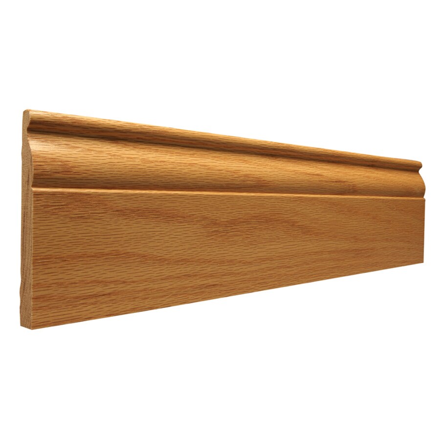 Colonial 4-1/4-in X 8-ft Red Oak Stained Baseboard Moulding In The ...