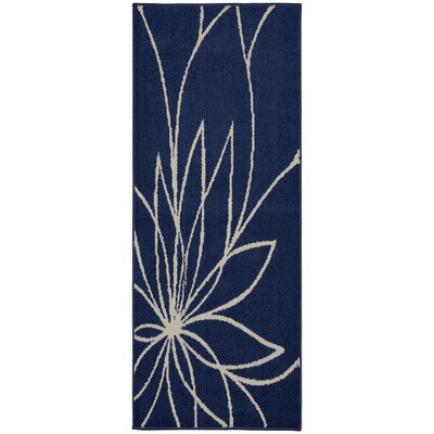 Garland Grand Floral 2 x 5 Indigo/Ivory Indoor Floral/Botanical Runner Garland Grand Floral 2 x 5 Indigo/Ivory Indoor Floral/Botanical Runner