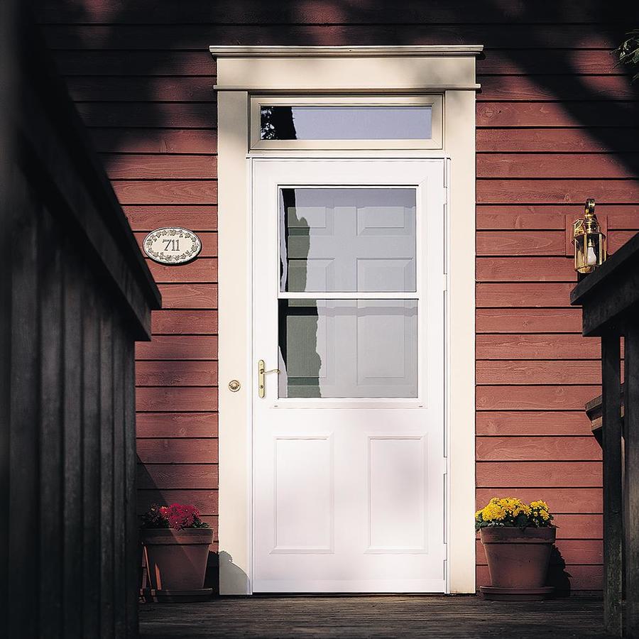 Larson Tradewinds 30 In X 81 In White Full View Aluminum Storm Door In The Storm Doors Department At Lowes Com