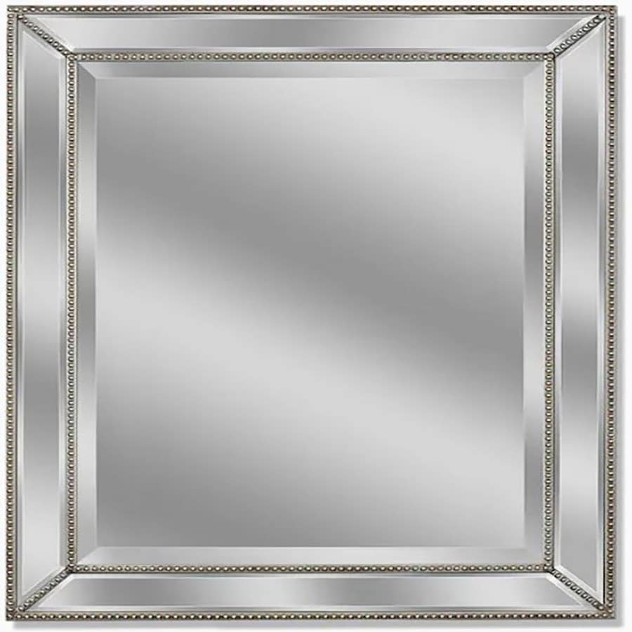 Allen Roth 40-in L x 30-in W Bronze Beveled Wall Mirror