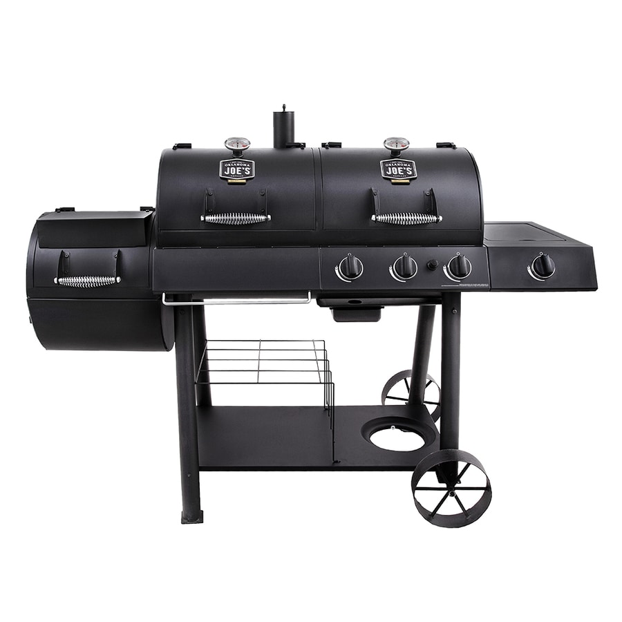 oklahoma joe's longhorn offset smoker and charcoal grill