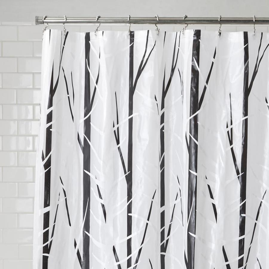 Style Selections 72in H x 70in L Eva/Peva Black and White Patterneded