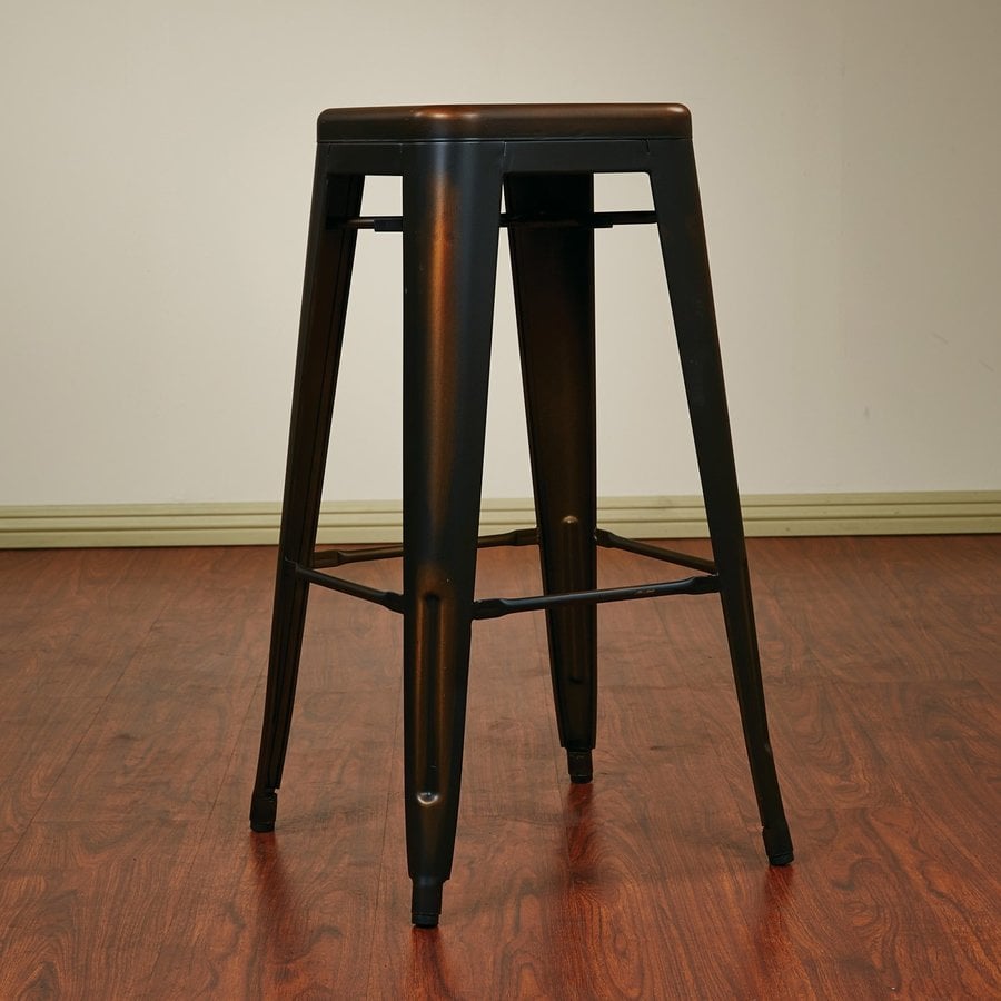 OSP Home Furnishings Bristow Set of 2 Antique copper Bar Stools in the
