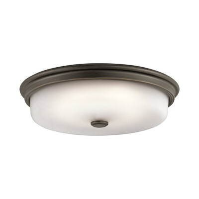 Kichler 16-in W Olde bronze LED Flush Mount Light Kichler 16-in W Olde bronze LED Flush Mount Light