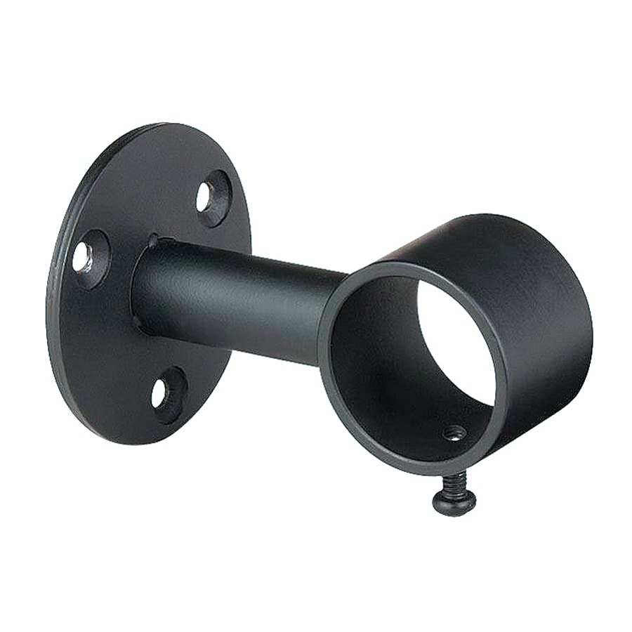 Shop Signature Next Day Black Steel Single Curtain Rod Bracket at