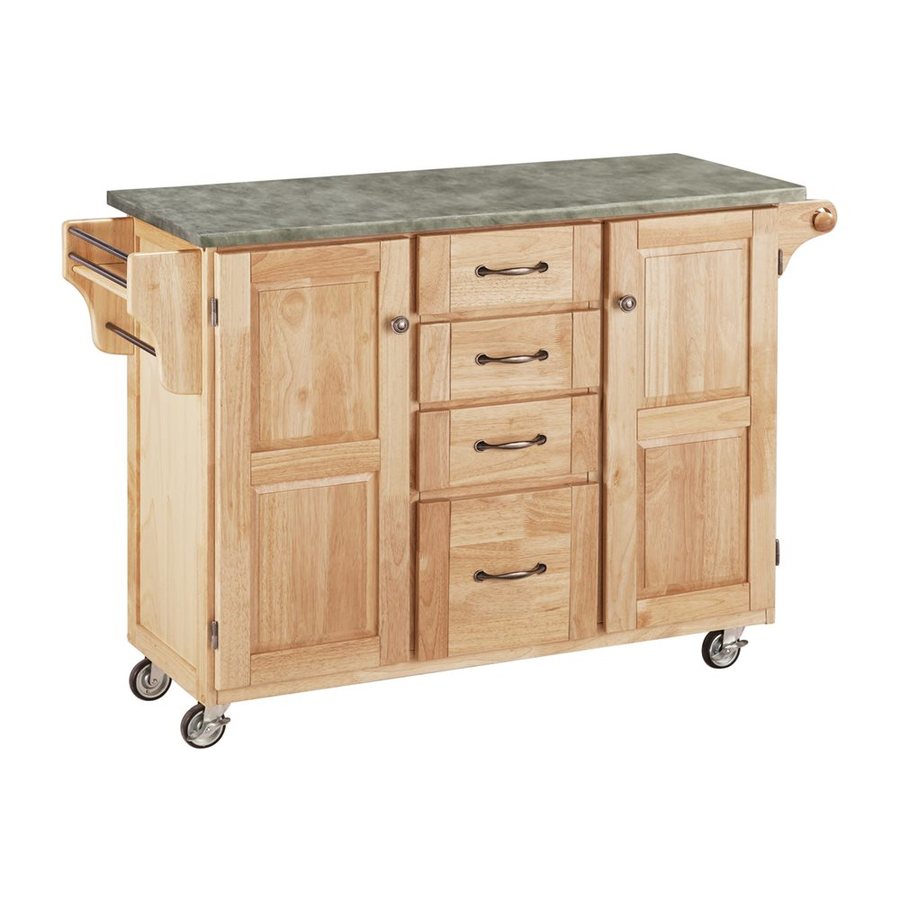 Home Styles Brown Scandinavian Kitchen Carts At