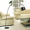 Fine Mod Imports Estal In Black Arc Floor Lamp With Metal Shade At