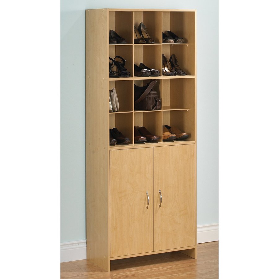 Homestar 12 Pair Maple Wood Shoe Cabinet In The Shoe Storage Department At Lowes Com