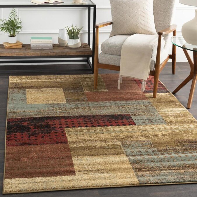 Surya Riley 10 X 14 Burgundy Indoor Abstract Industrial Area Rug In The surya-riley-10-x-14-burgundy-indoor-abstract-industrial-area-rug-in-the