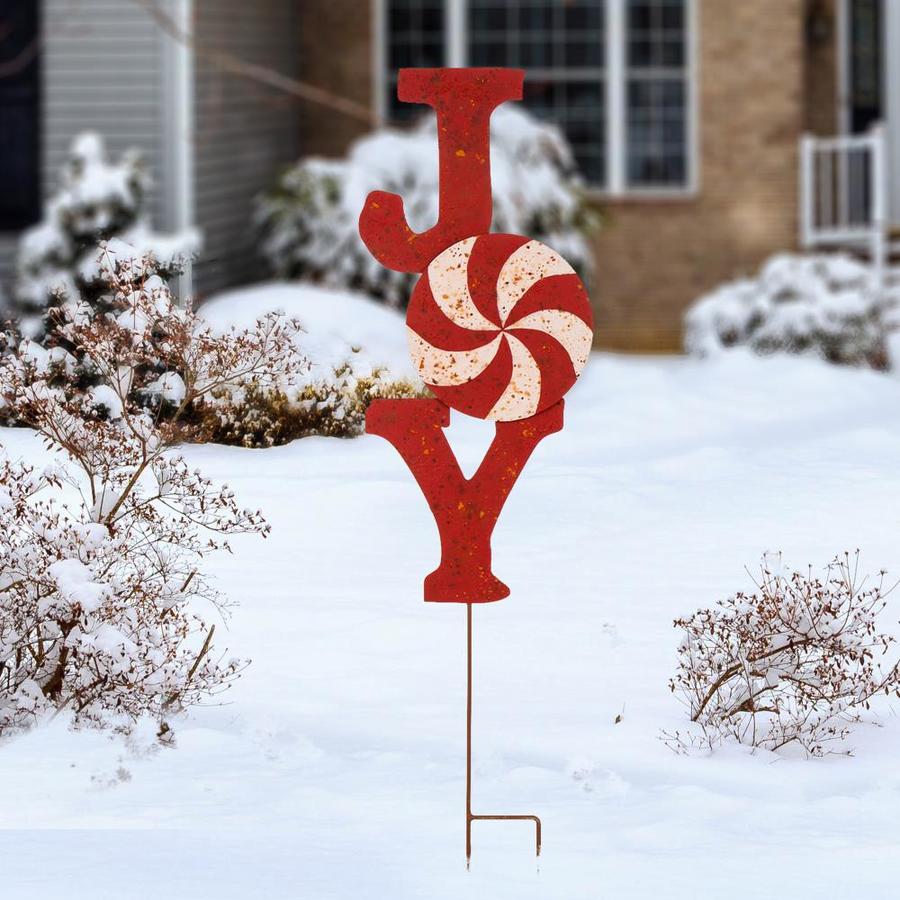 Glitzhome 36.02in Hanging Joy Sign in the Outdoor Christmas