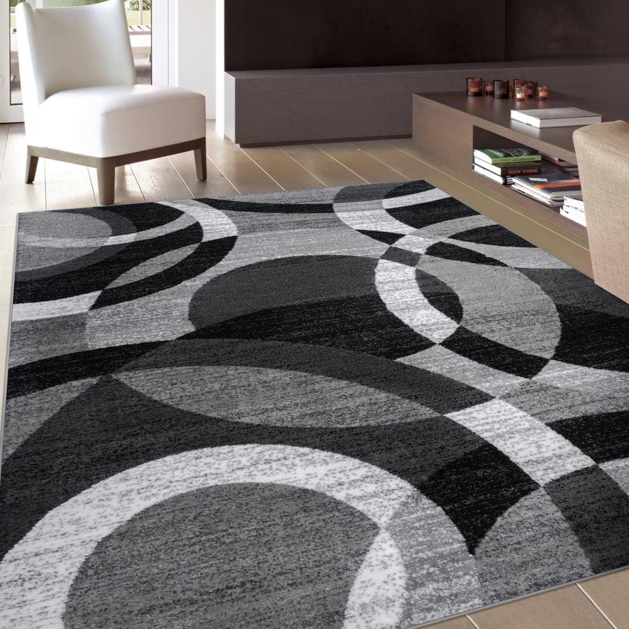 World Rug Gallery Florence 5 x 7 Gray Indoor Abstract MidCentury