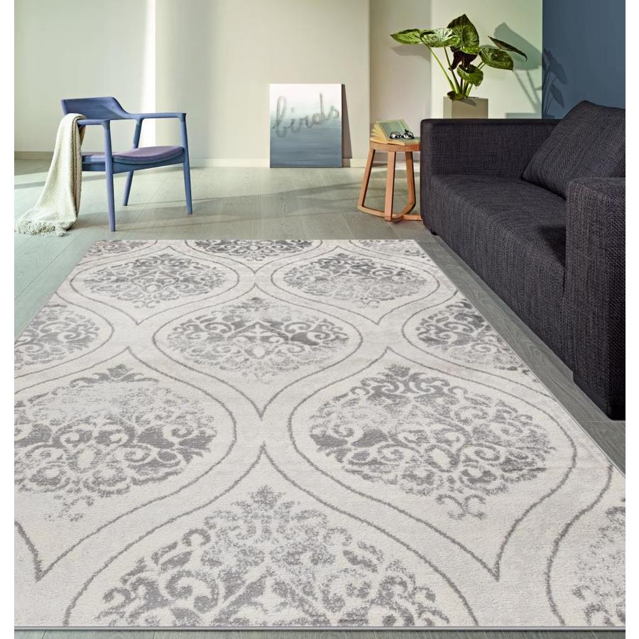 World Rug Gallery Irvine 3 x 5 Cream Indoor Distressed/Overdyed