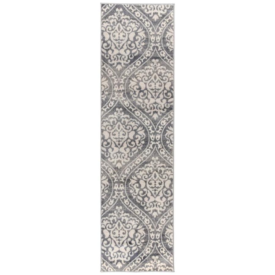 World Rug Gallery Irvine 2 x 7 Gray Indoor Distressed/Overdyed Bohemian