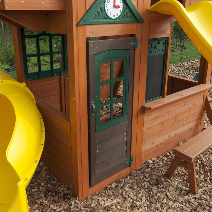 twin mountain lodge wooden swing set