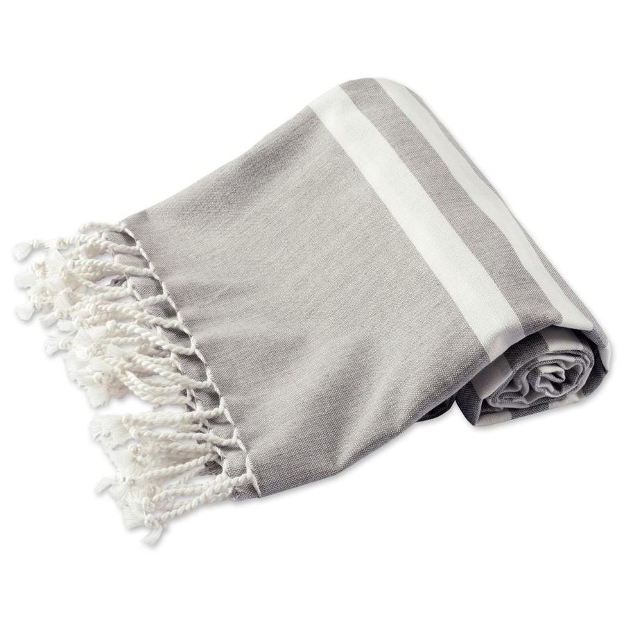 DII Wilderness Stripe 36-in W Cotton Throw in the Blankets ...