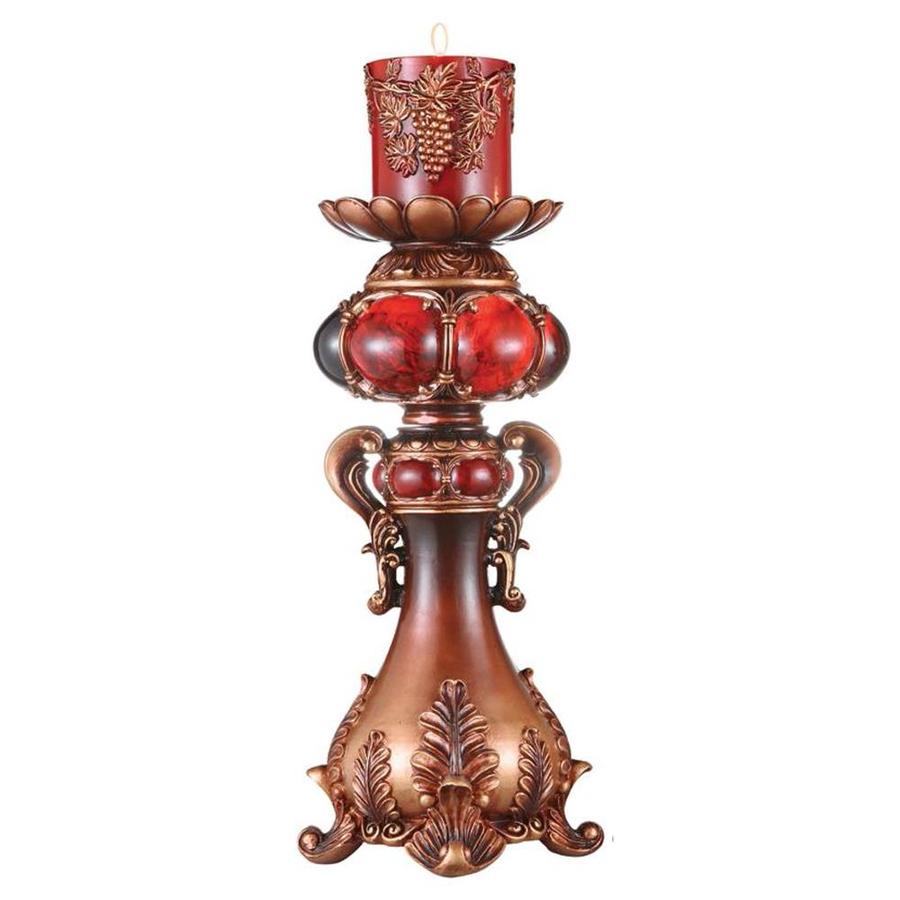 tall red candle holders