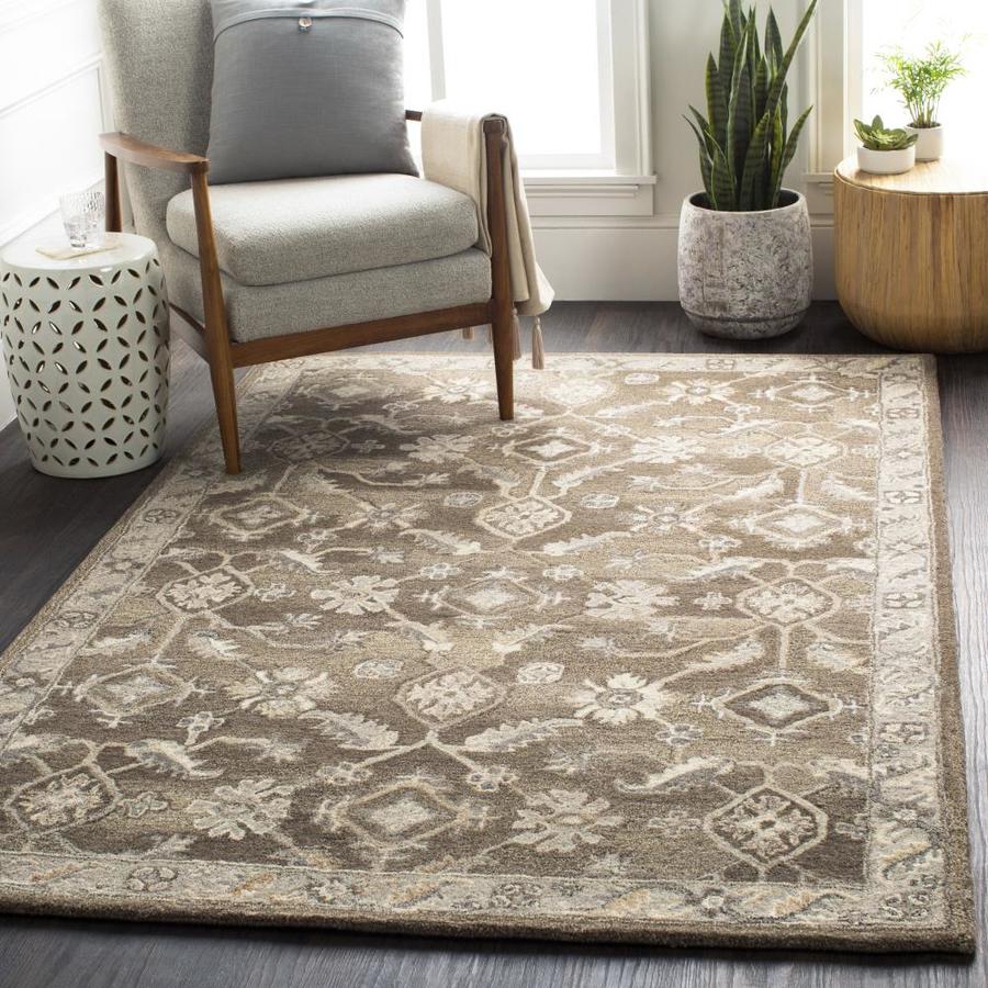 Surya Caesar Dark Brown Indoor Handcrafted Oriental Area Rug (Common: 9 ...