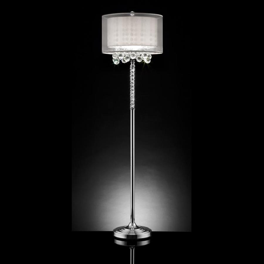 ORE International Moisell 62.5in Silver Chrome Floor Lamp in the Floor