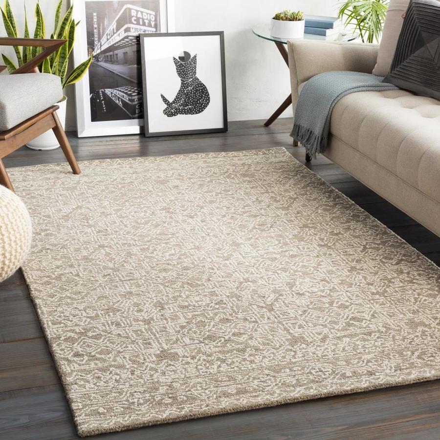 Surya Newcastle 6 X 9 Taupe Indoor Trellis Vintage Handcrafted Area Rug In The Rugs Department At Lowes Com