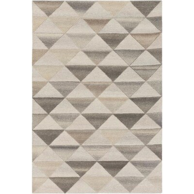 Surya Mountain 8 x 10 Cream Indoor Geometric Mid-Century Modern Handcrafted Area Rug Surya Mountain 8 x 10 Cream Indoor Geometric Mid-Century Modern Handcrafted Area Rug