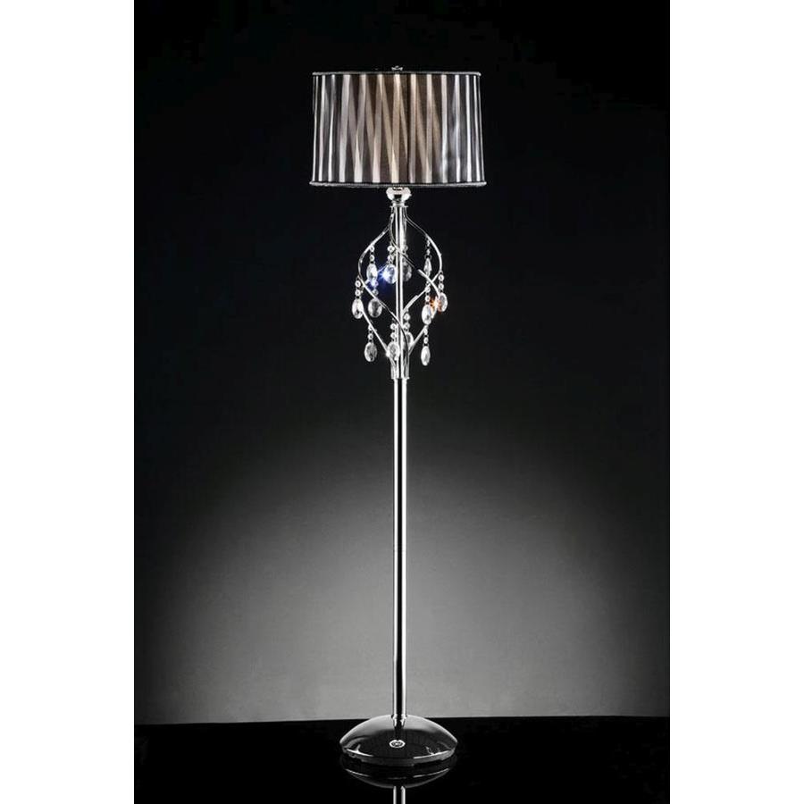 silver glitter floor lamp