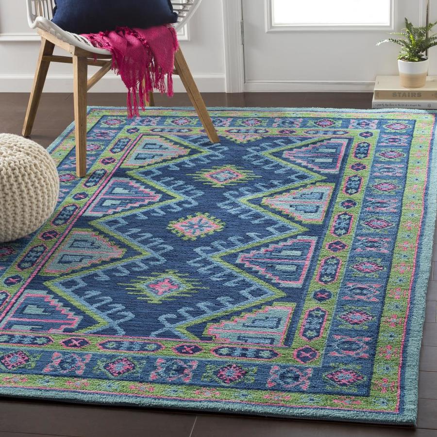 Surya Arabia Blue Indoor Global Area Rug 8 x 10; Actual 7.5