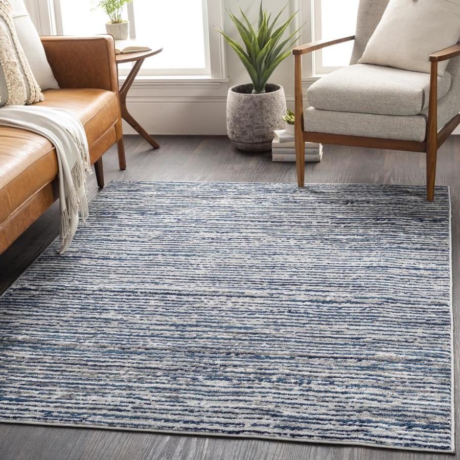 Surya Monte Carlo 4 X 6 Navy Indoor Stripe Area Rug In The Rugs 