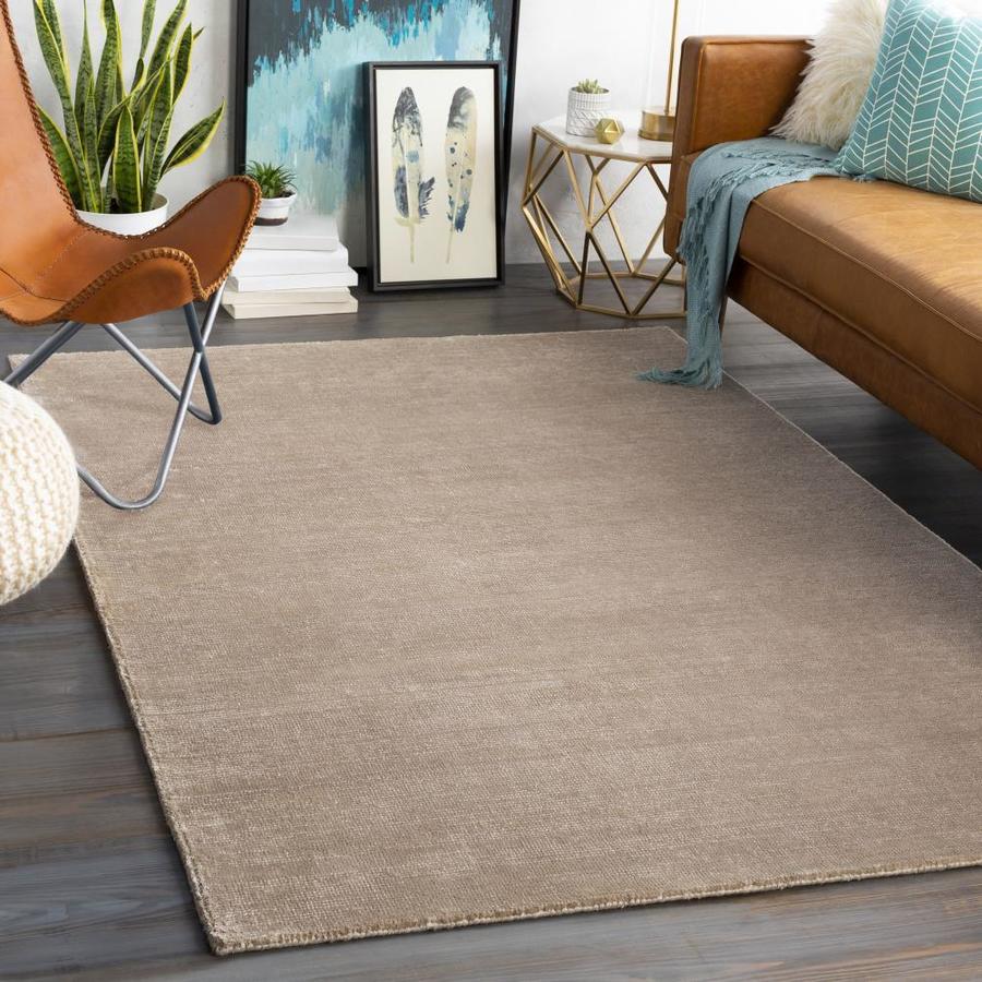 Surya Aspen 9 x 12 Taupe Indoor Solid Handcrafted Area Rug in the Rugs