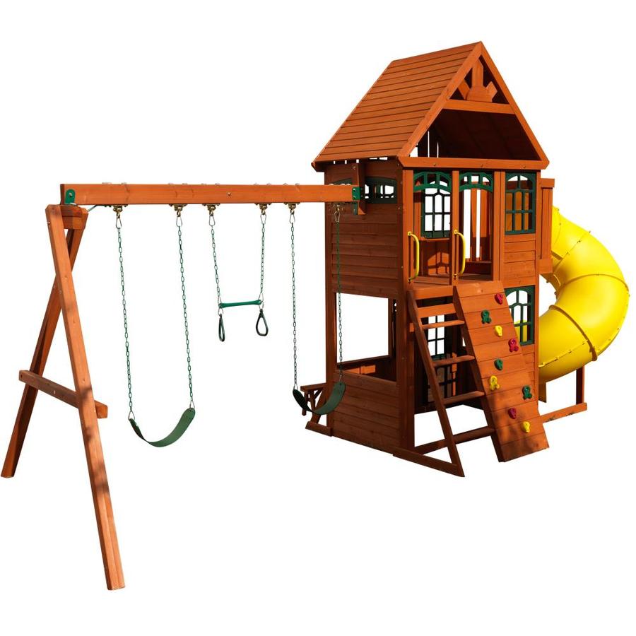 kidkraft wooden swing set