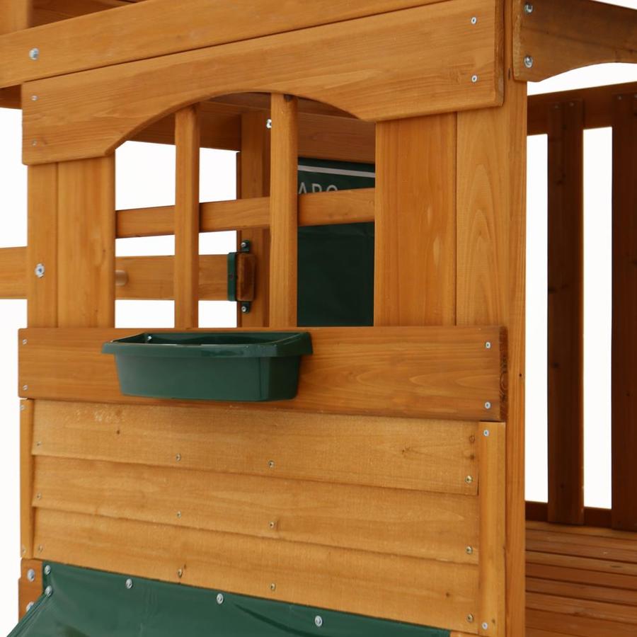 ridgeview clubhouse deluxe wooden swing set