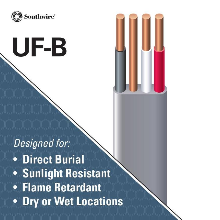 Southwire 100-ft 14/3 UF Wire (By-the-Roll) in the UF Wire (By-the-Roll