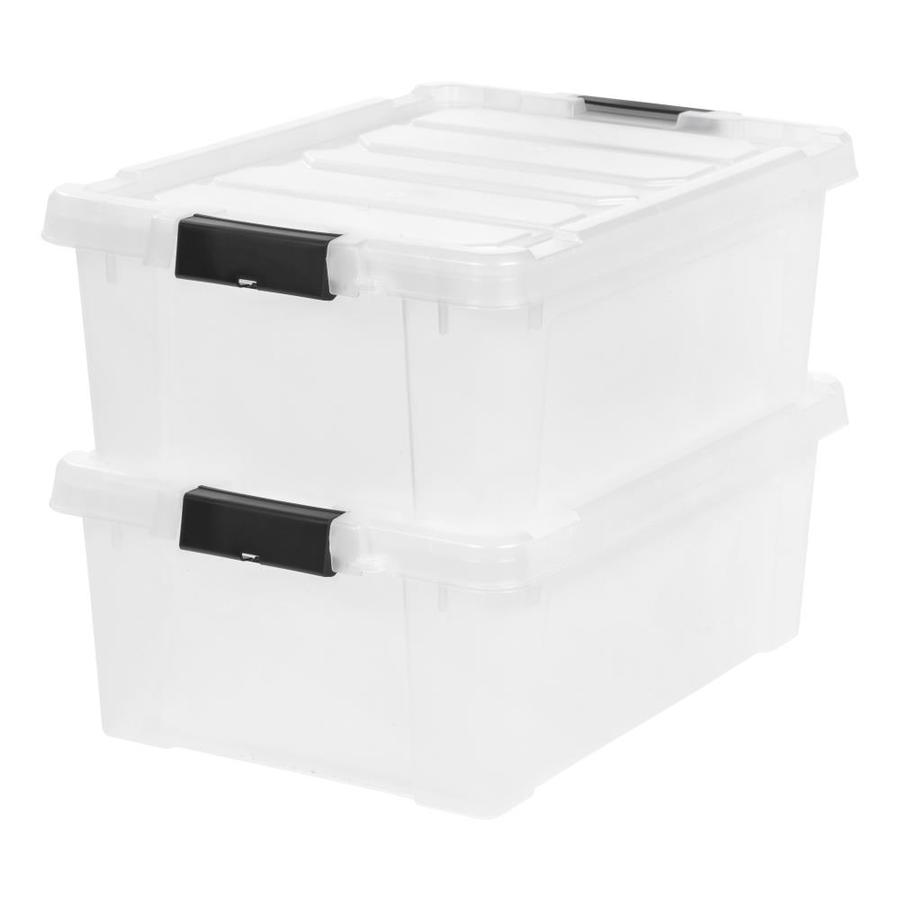 IRIS 2Pack StoreItAll 10Gallon (140Quart) Clear Tote with Latching