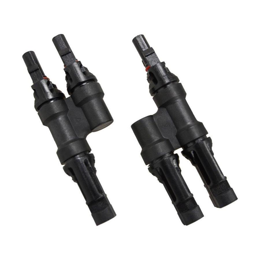 MC4 T Type Branch Solar Panel PV Cable Photovoltaic Male to Female Connectors