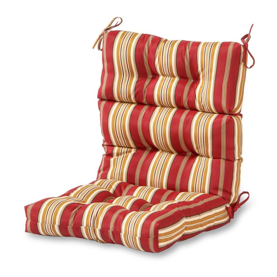 Greendale Home Fashions Roma Stripe High Back Patio Chair Cushion in
