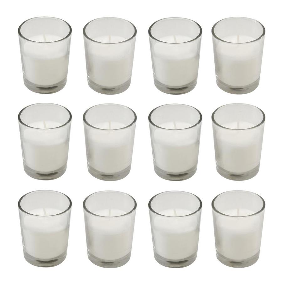 SUPREME LIGHTS /·2017/· Clear Glass Votive Candle Holders Unscented Candles in Bulk Parties Emergency Candles 24 Pack for Weddings Birthday Decorations