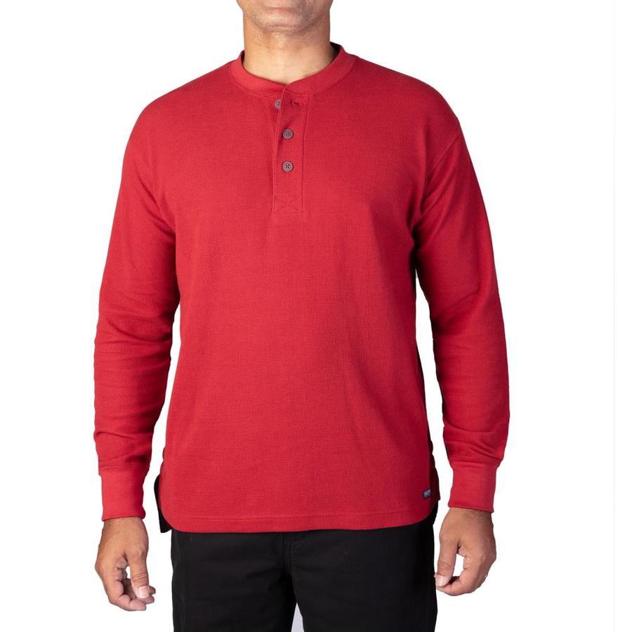 Smiths Workwear Mens Long-Tail Thermal Knit Crew Pullover with Gusset