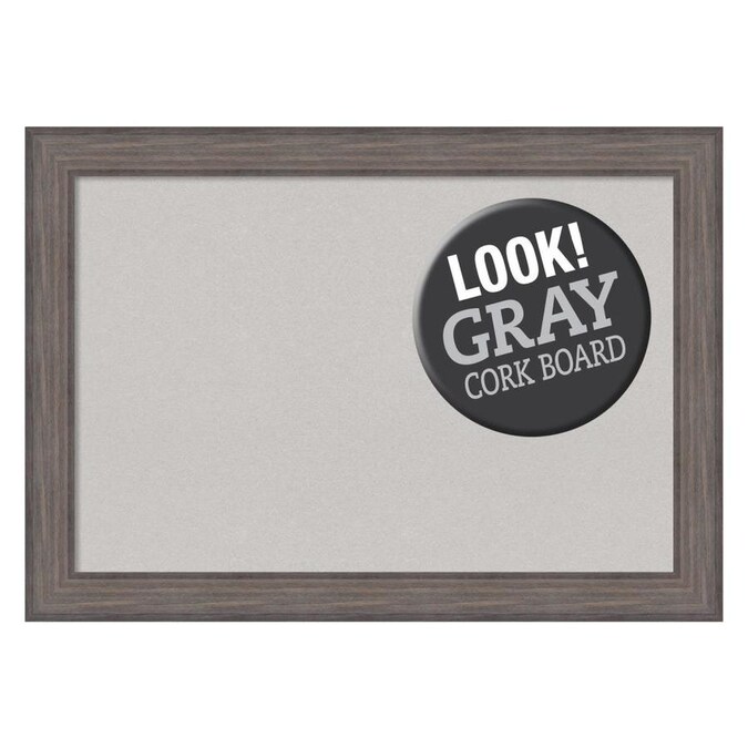 Amanti Art Framed Grey Cork Board Extra Large Ry Barnwood In The
