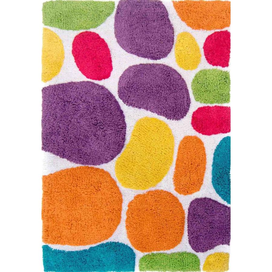 Chesapeake Merchandising Pebbles Brights 36 In X 24 In Cotton Bath Rug In The Bathroom Rugs Shower Mats Department At Lowes Com