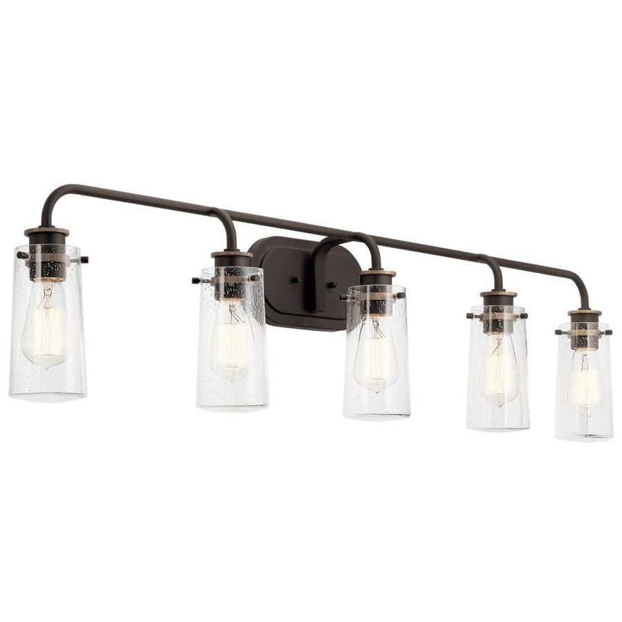 Kichler Braelyn 5 Light Bronze Vintage Vanity Light In The Vanity Lights Department At Lowes Com