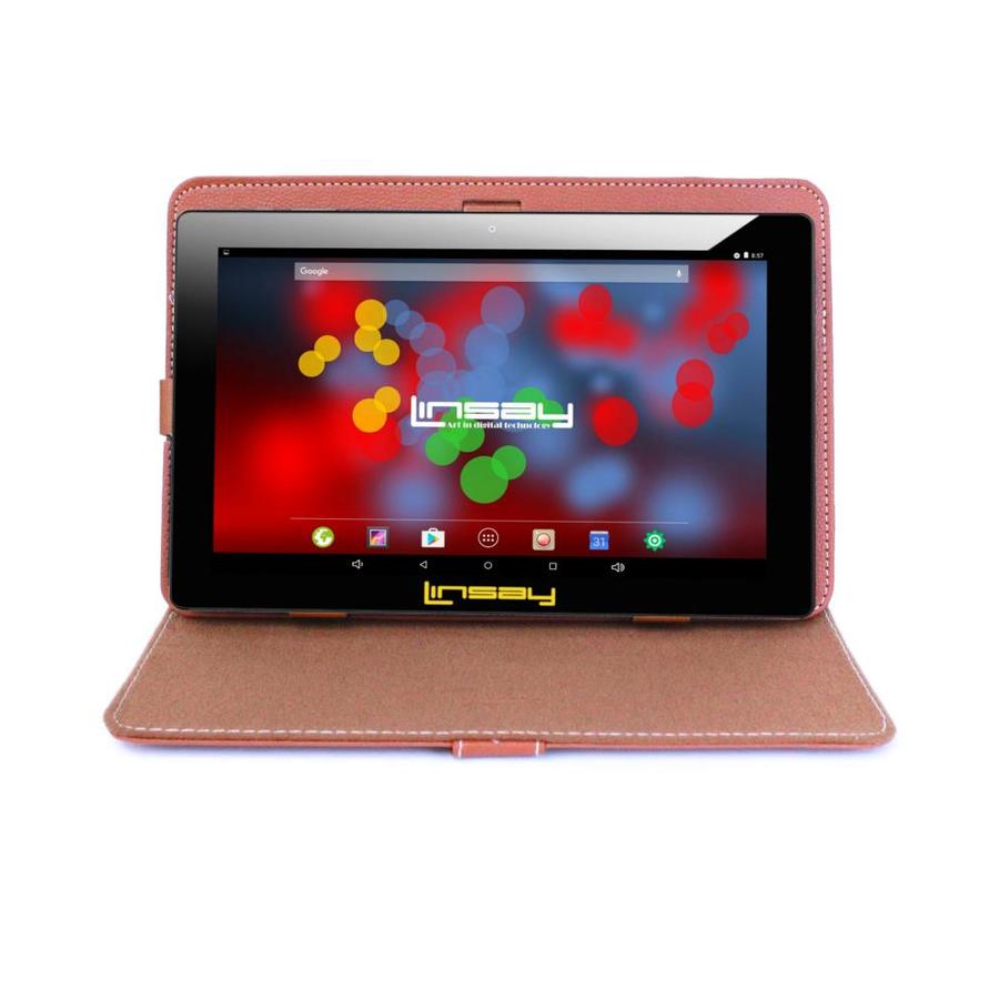 LINSAY 10.1-in Wi-Fi Only Android 9 Pie Tablet with Accessories and