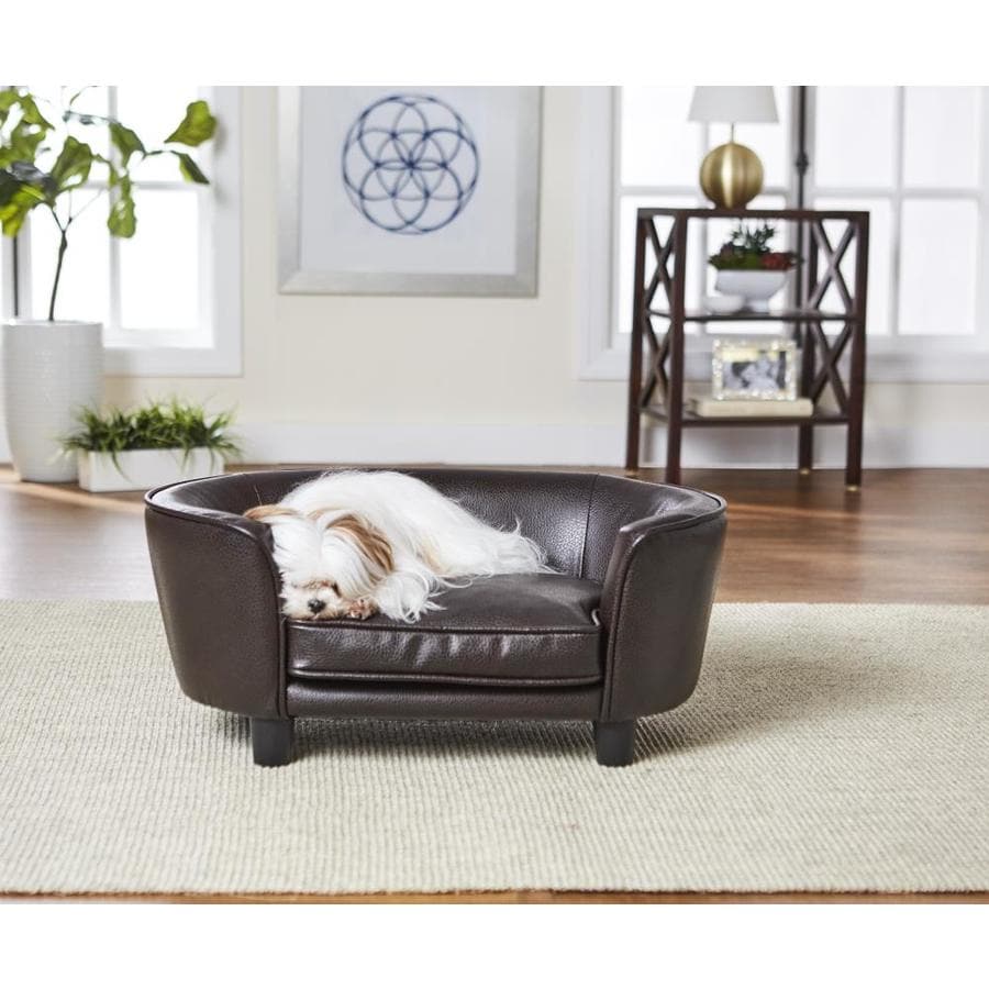 faux leather dog pillow