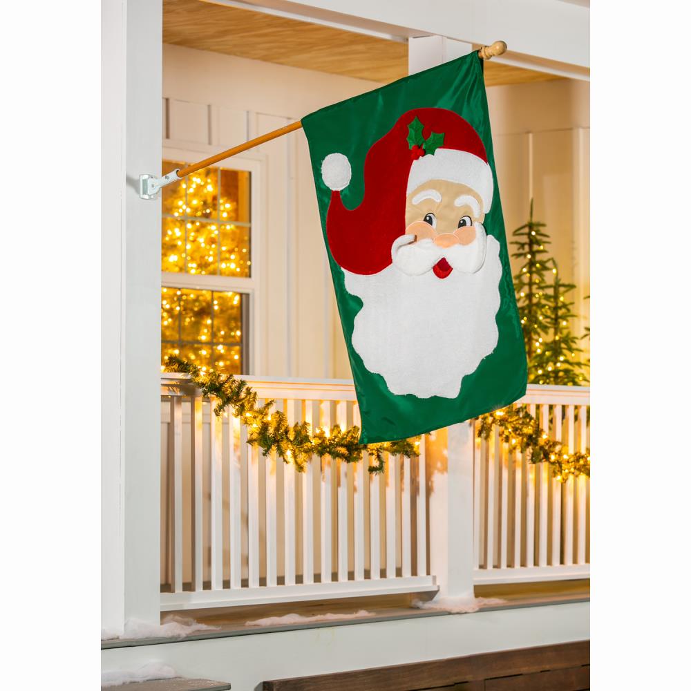 Evergreen 2.3ft W x 3.6ft H Christmas House Flag in the Decorative