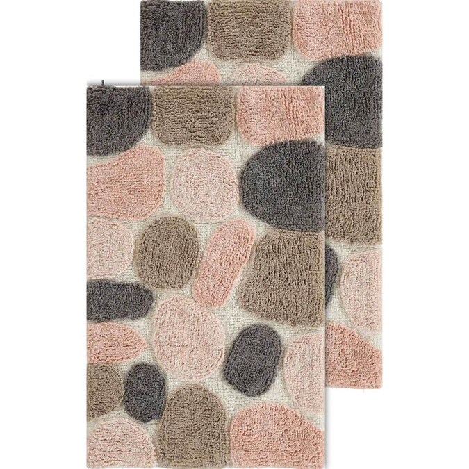 Chesapeake Merchandising Pebbles 2pc Rose Cloud Bath - Dark Rose Colored Bathroom Rugs Chesapeake Merchandising Pebbles 2pc Rose Cloud Bath - Dark Rose Colored Bathroom Rugs