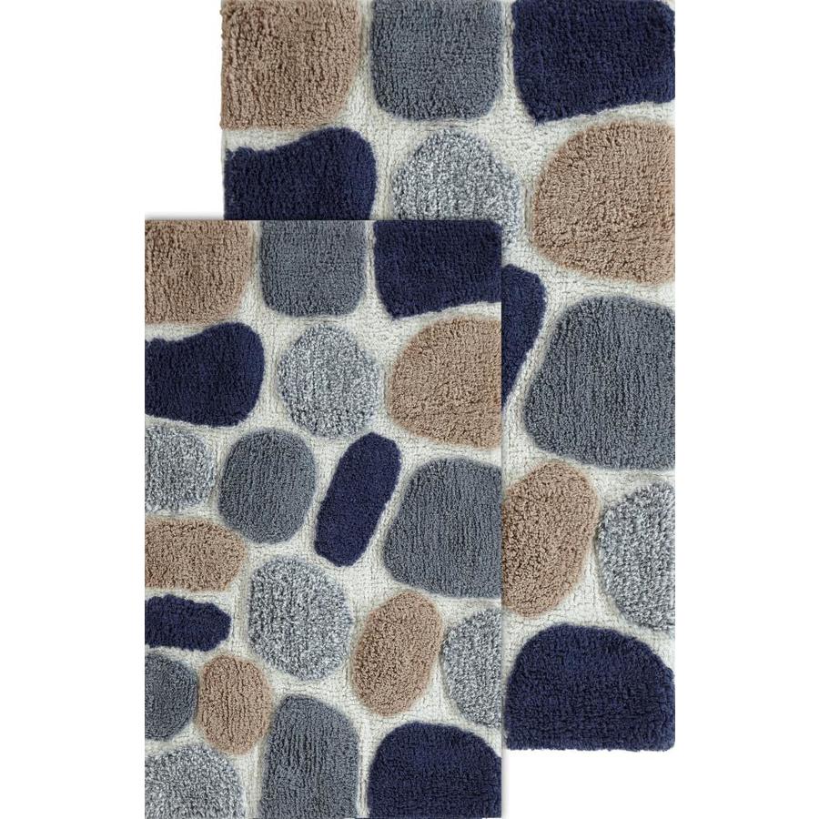 Chesapeake Merchandising Pebbles 34 In X 21 In Cotton Bath Rug In The Bathroom Rugs Shower Mats Department At Lowes Com